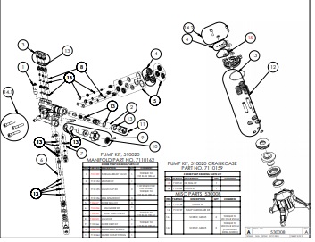 510020 pump repair parts